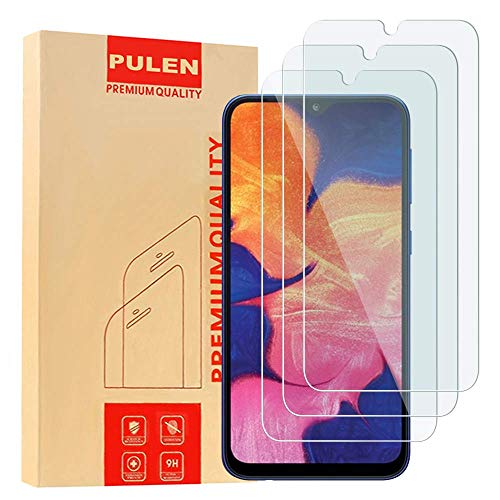 [3-Pack] PULEN Screen Protector for Samsung Galaxy A10 (Not for Galaxy-A10E),HD Clear Anti-Scratch Bubble Free Anti-fingerprints 9H Hardness Tempered Glass