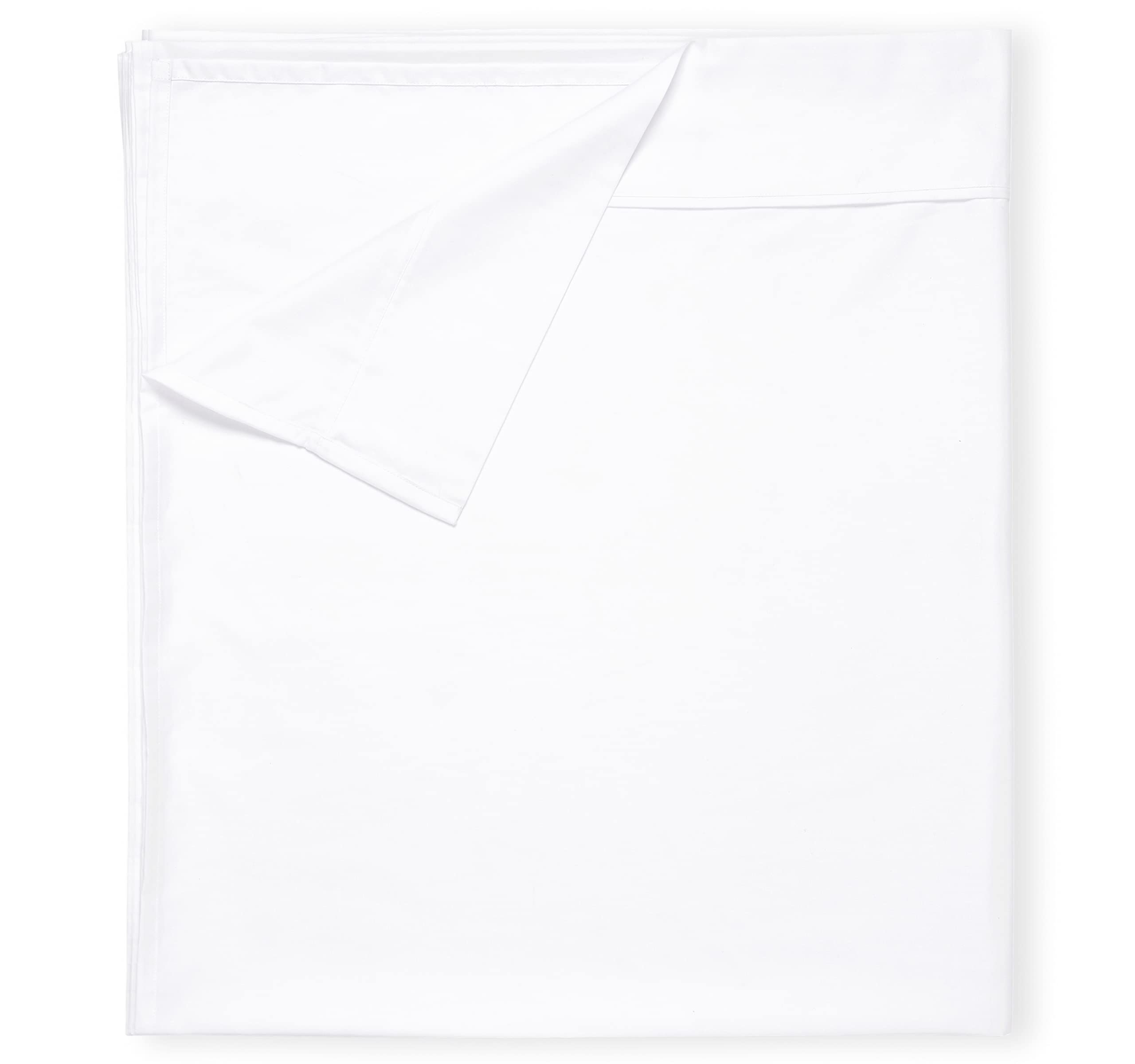 Book Cover Queen Size Flat Sheet, Soft 100% Cotton Sheet, 400 Thread Count Sateen, Cooling & Breathable Bed Sheets, White Flat Sheet, Queen Sheets, Top Sheets, Single Queen Flat Sheet Only (Bright White) Queen Flat Sheet only Bright White