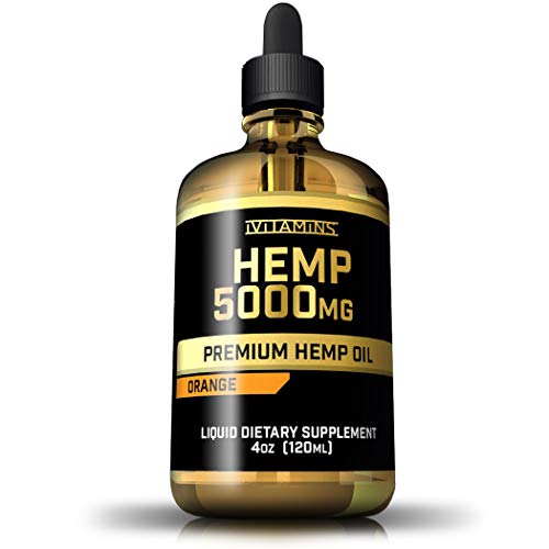 iVitamins Hemp Oil Drops :: 5,000mg 4 fl oz :: Hemp Extract :: May Help with Pain, Inflammation, Joints, Mood & More :: Rich in Omega 3,6,9