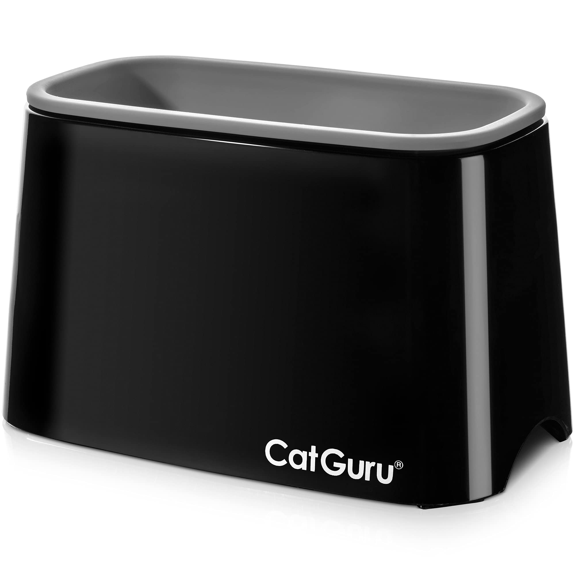 CatGuru Premium Cat Litter Scoop Holder, Scooper Caddy, Scoop Stand Pairs with Any Cat Litter Box and Fits Most Cat Litter Scoops (Black) Standard Black