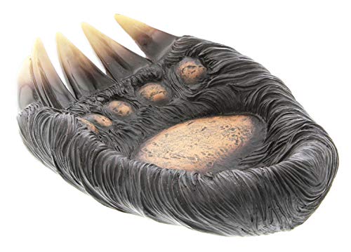 Wilcor Black Bear Paw Soap Dish/Trinket Tray, 6"