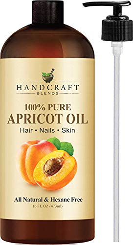 Book Cover Handcraft Pure Apricot Kernel Oil - 100% Pure and Natural - Premium Quality Cold Pressed Carrier Apricot Oil for Aromatherapy, Massage and Moisturizing Skin - Huge 16 fl. oz - Packaging May Vary