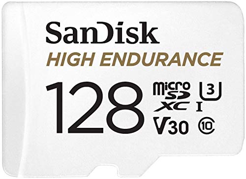 Book Cover SanDisk 128GB High Endurance Video MicroSDXC Card with Adapter for Dash Cam and Home Monitoring systems - C10, U3, V30, 4K UHD, Micro SD Card - SDSQQNR-128G-GN6IA