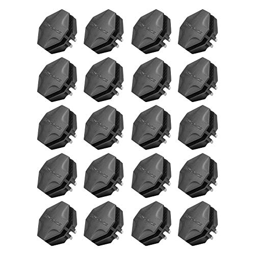 Book Cover SONGMICS Plastic Connectors for DIY Wire Cube Storage Unit, 20 Pieces, ABS Connector with 8 Slots, Black AULPC0B20