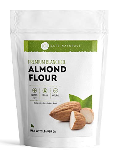 Book Cover Almond Flour by Kate Naturals. Blanched, Gluten Free & Non-GMO. Keto, Vegan & Paleo Friendly. Perfect for Baking, Pizzas & Pancakes. 100% from California Almonds. 1-Year Guarantee (2 LBS (32 Ounces))