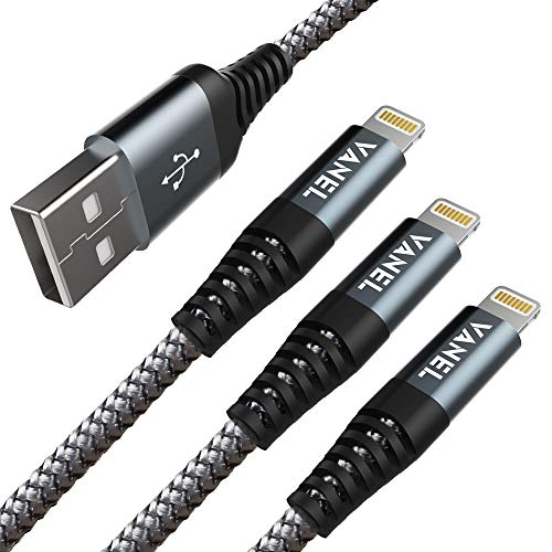 MFI Certified Charger Cable 3Pack 3ft+6ft+6ft Braided Loing Charging Cord Compatible with iPhone X/XS/Max/XR/ 8 Plus/ 8/7 Plus/ 7/ 6S Plus/ 6S/ 6 Plus/ 6