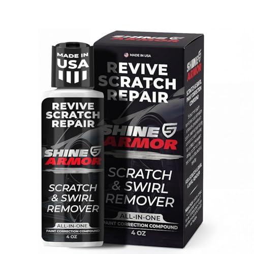 Shine Armor Revive Scratch Swirl Remover & Repair - Paint Remover for Marks, Scuff, Blemish, Scratch Removal - Water Spots, Hairline Polish Car Care Auto Detail Restorer