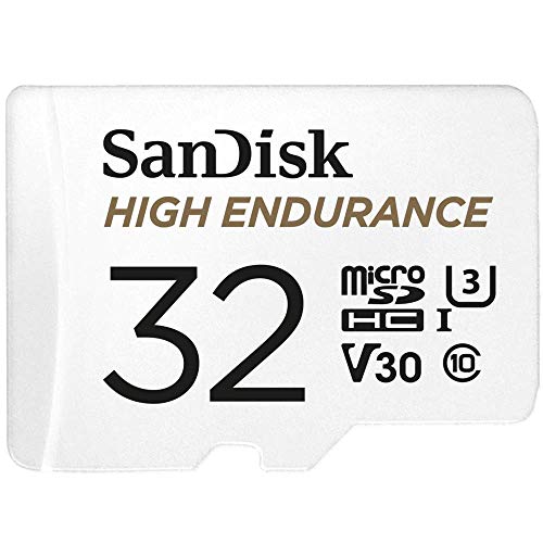 Book Cover SanDisk 32GB High Endurance Video MicroSDHC Card with Adapter for Dash Cam and Home Monitoring Systems - C10, U3, V30, 4K UHD, Micro SD Card - SDSQQNR-032G-GN6IA