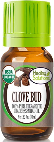 Healing Solutions Organic 10ml Oils - Clove Bud Essential Oil - 0.33 Fluid Ounces