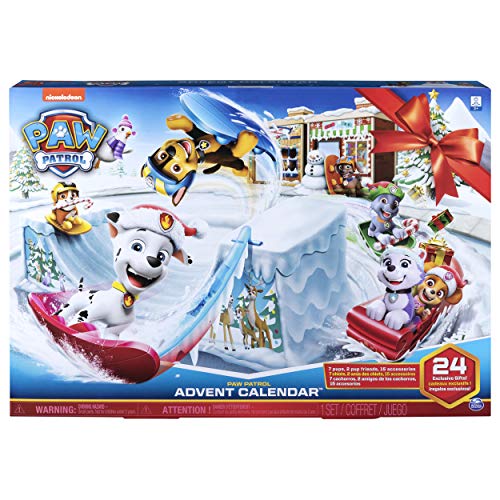 Paw Patrol, 2019 Advent Calendar with 24 Collectiblepiece, for Kids Aged 3 & Up