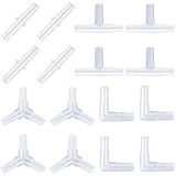 Pawfly Aquarium Airline Tubing Connectors Plastic Inline Valve, Fish Tank Air Pump Connector, 40-Piece