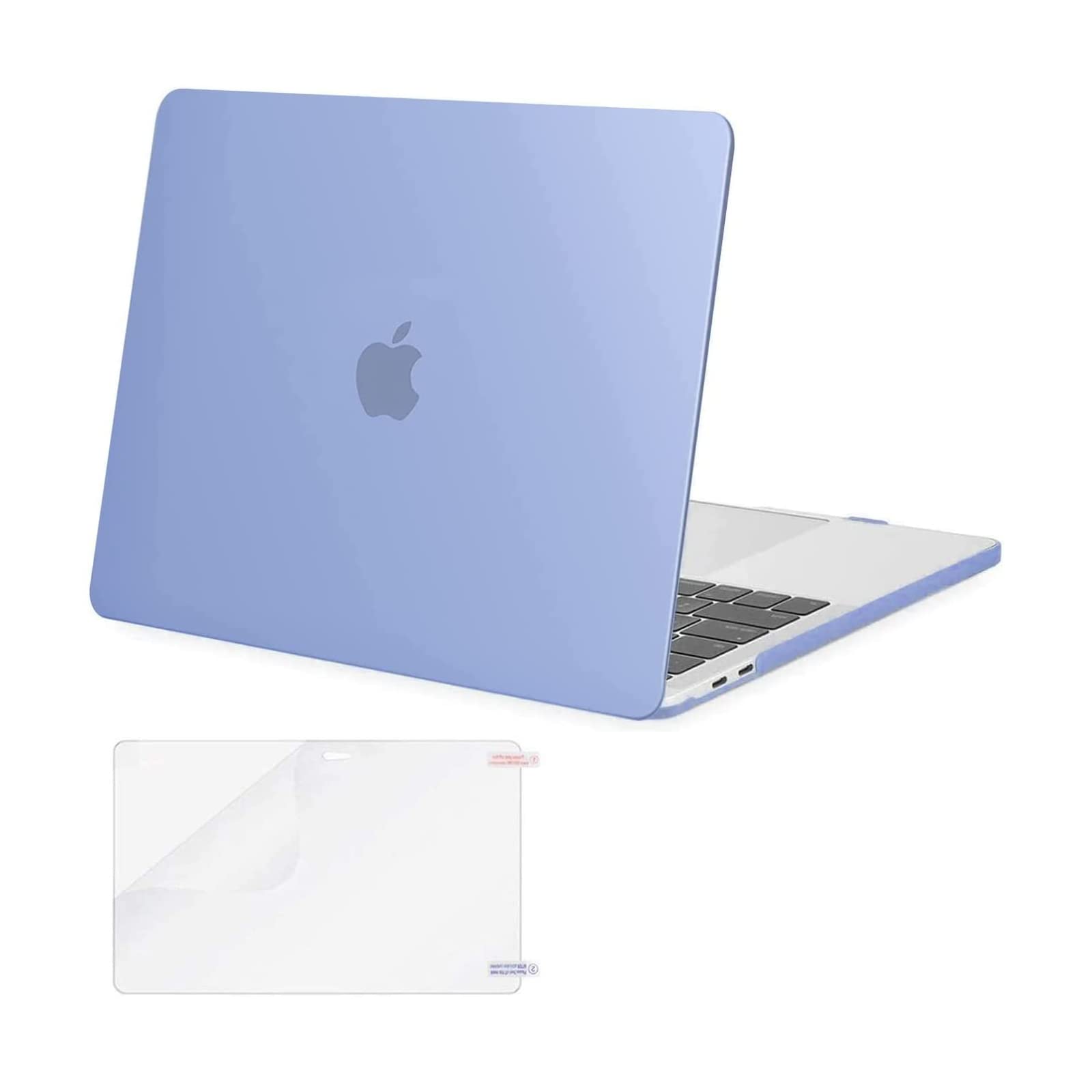 MOSISO Compatible with MacBook Pro 13 inch Case M2 2023, 2022, 2021-2016 A2338 M1 A2251 A2289 A2159 A1989 A1708 A1706 with/Without Touch Bar, Plastic Hard Shell&Screen Protector, Serenity Blue