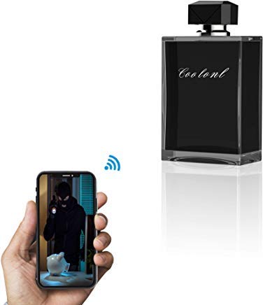 Wireless Spy Camera, PORTOCAM P095 1080P Wi-Fi Hidden Camera Perfume Bottle with Motion Detection Alerts, Nanny Cam Home Surveillance Camera with Night Vision and Standby Time up to 6 Months
