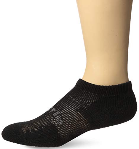 Thorlos VRMU Max Cushion Edge Running Low Cut Socks, Solid Black, Large