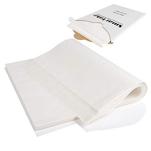 SMARTAKE 200 Pcs Parchment Paper Baking Sheets, 12Ã—16 Inches Non-Stick Precut Baking Parchment, Suitable for Baking Grilling Air Fryer Steaming Bread Cup Cake Cookie and More (White)