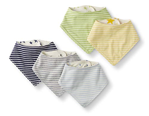 Moon and Back Unisex Baby 5 Pack Reversible Bib
