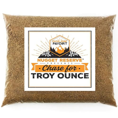 Nugget Reserve 'Top Secret Chase for Troy Ounce' - Gold Nugget Paydirt Panning Concentrate Pay Dirt Bag - Gold Prospecting