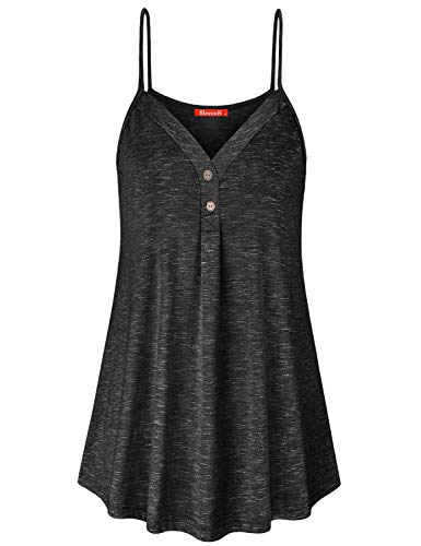 BLEVONH Womens Sleeveless Basic Loose Tank Top Summer Spaghetti Strap Camisole