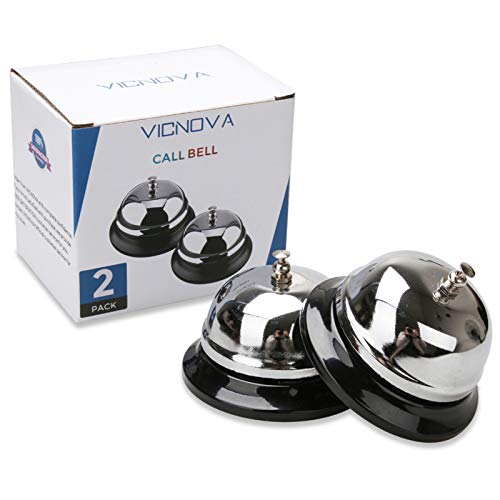 Call Bells, Customer Service Bell, Desk Bell, 3.3 inches Diameter with Pleasant Sound Effect, Durable and Anti-Rust Bellhop Bell for Call Customer Service, Restaurant Games,Hotel Bell, Dinner Bell