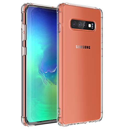 MKOAWA Compatible with Samsung Galaxy S10 Case, Clear Protective Heavy Duty Cover with Air Cushion Design Soft TPU Bumper Case for Samsung Galaxy S10 - Crystal Clear