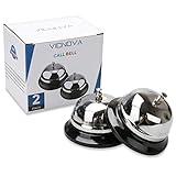 Call Bells, Customer Service Bell, Desk Bell, 3.3 inches Diameter with Pleasant Sound Effect, Durable and Anti-Rust Bellhop Bell for Call Customer Service, Restaurant Games,Hotel Bell, Dinner Bell