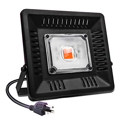 LED Grow Lights, XRZT 100W Waterproof LED Grow Light Full Spectrum with Natural Heat Dissipation, Ultra Thin and Perfect for Indoor/Outdoor Plants All Growing, Without Noise (Gift Hooks)