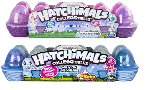 Hatchimals CollEGGtibles Season 3, 12 Pack Egg Carton & Hatchimals CollEGGtibles Season 4 12Pack Egg Carton (Styles and Colors May Vary) Including Blizy Maze Pen.