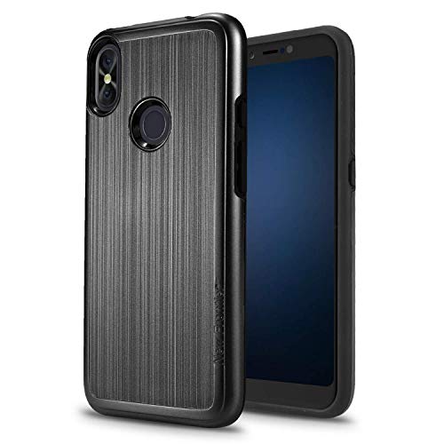 Golden Sheeps Hybrid Case for BLU Vivo Go V0390WW 6.0" Shockproof Absorption Anti Scratch Rugged High Impact Slim Protector Case (Black)