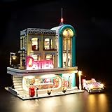 Briksmax Downtown Diner Led Lighting Kit- Compatible with Lego 10260 Building Blocks Model- Not Include The Lego Set