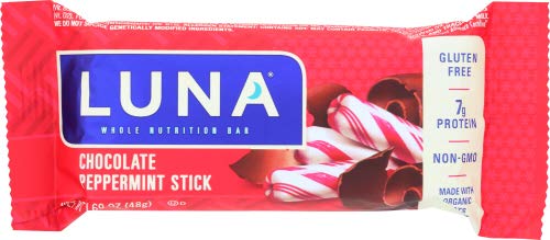 LUNA BAR - Gluten Free Bar - Chocolate Peppermint Stick 1.69 Ounce (Pack of 6)