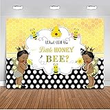 Mocsicka Bee Gender Reveal Backdrop What Will Little Honey Bee Photography Background 7x5ft Vinyl Bees Baby Gender Reveal Party Banner Backdrops