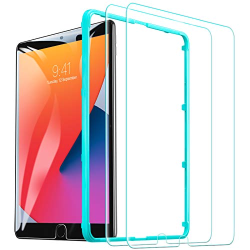 ESR [2-Pack] Tempered-Glass Screen Protector for iPad 8 (2020)/iPad 7 (2019)/iPad Air 3/iPad Pro 10.5 [Easy Installation Frame] [Scratch-Resistant]