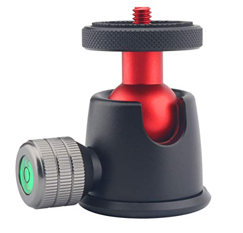 AFVO Professional Tripod Ball Head with 1/4 Screw, Base and Ballhead 360° Pan 90° Tilt, Weight Capacity 3KG/6.6lbs