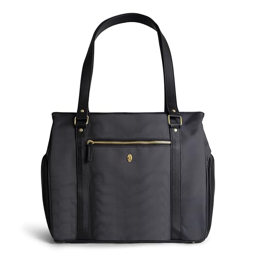 Breast Pump & Diapers Bag, Large Capacity Nappy Tote for Travel - Wide Open & Waterproof, Fits Most Brands Breast Pumps Like Medela Spectra, Lansinoh, Philips Avent
