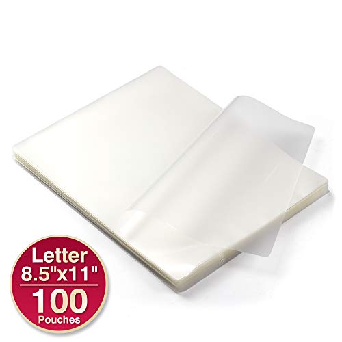 JZBRAIN Thermal Laminating Pouches for Laminator Machine，Laminator Sheets, Letter Size US Letter(8.5 x 11 inches), Transparent 3 mils, 100 Sheets