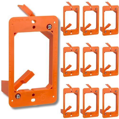 Cmple - Low Voltage Mounting Bracket 1 Gang Multipurpose Drywall Mounting Wall Plate Bracket (Single Gang, 10 Pack)
