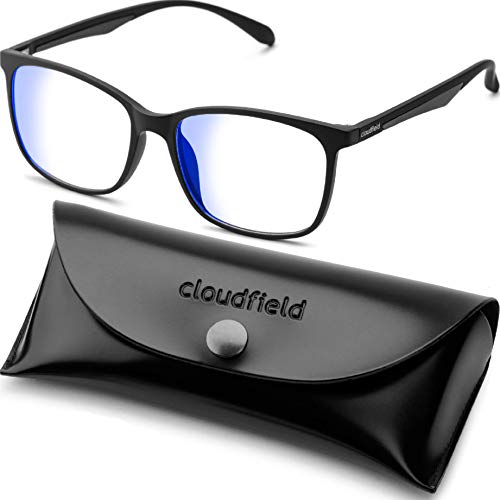 Blue Light Blocking Glasses for Women Men - Black Square Nerd Eyeglasses Frame - Anti Blue Ray Computer Gaming Glasses - Transparent UV Lenses for Reading TV Phones