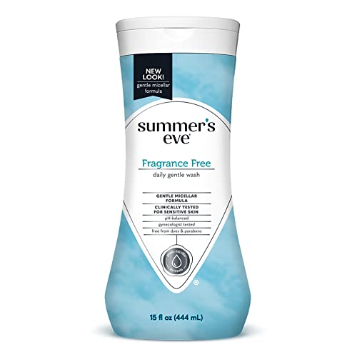 Summer’s Eve Fragrance Free Gentle Daily All Over Feminine Body Wash, Removes Odor, pH balanced, 15 fl oz