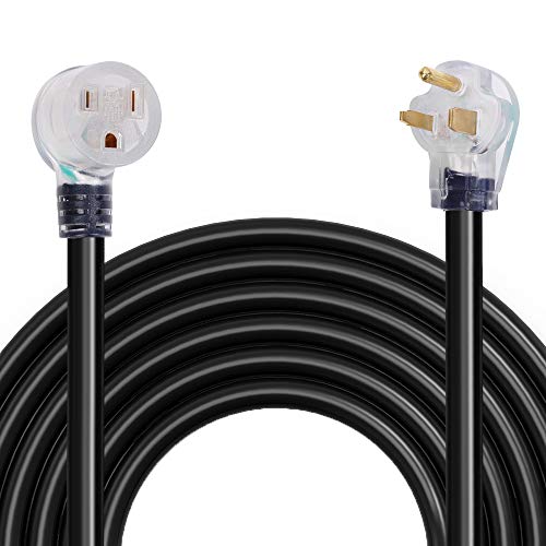 BougeRV 40 Amp 40 ft NEMA 6-50 Welder Extension Cord 8/3 Gauge Heavy Duty Industrial Welding Machine Cord with Lighted End, 250 Volt 8AWG/3C ETL for Mig Welder Cord for Hobart, Lincoln, Miller