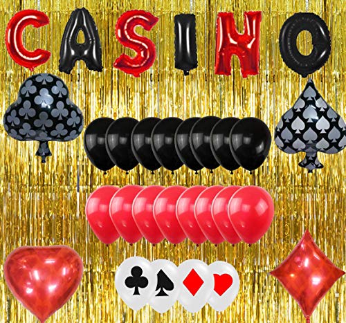 Book Cover Casino Party Decorations Favors Las Vegas Theme Casino Night Party Supplies Set by TOYFUL