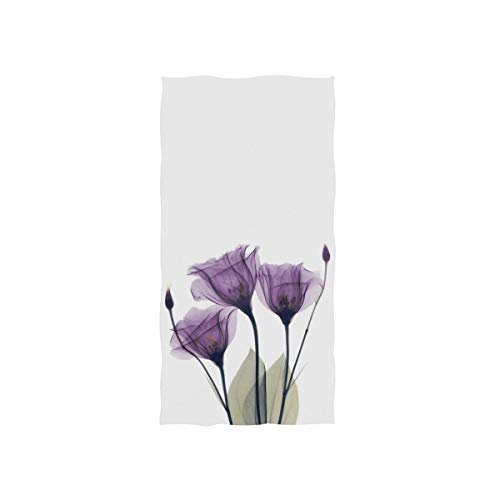 Lavender Hand Towel Iris Purple Hope Flowers Dish Towels Cotton Face Towel Bath Decor Set for Girls 30x15 inch Gym Yoga Towels for Mothers Day