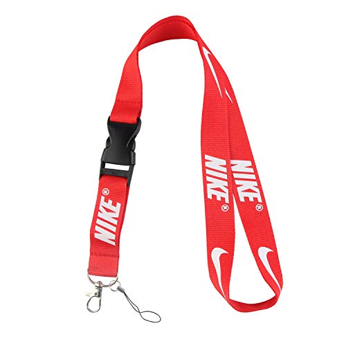 Book Cover Lanyard Keychain Holder Keychain Key Chain Black Lanyard Clip with Webbing Strap (Bright red)