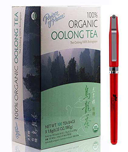 Book Cover Prince of Peace Organic Oolong Tea-100 Tea Bags net wt. 6.35oz with Free Inspiration Industry Logo Pen (1-Pack)