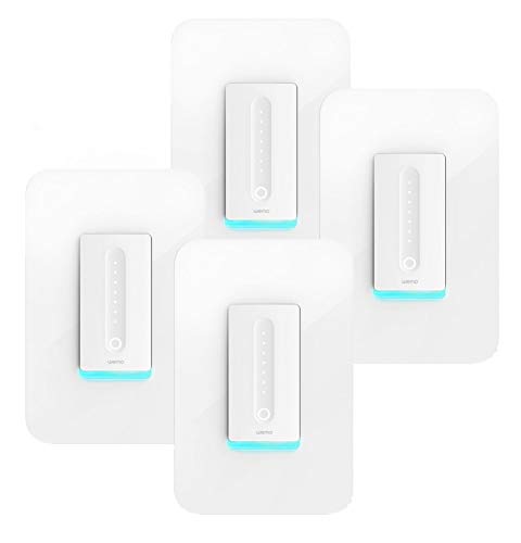 Book Cover Wemo Dimmer Wi-Fi Light Switch, Compatible with Alexa and Google Assistant (Certified Refurbished) (4-Pack)