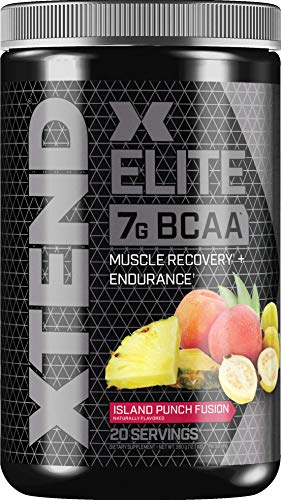 XTEND Elite BCAA Powder Sour Gummy | Sugar Free Post Workout Muscle Recovery Drink with Amino Acids | 7g BCAAs for Men & Women| 20 Servings