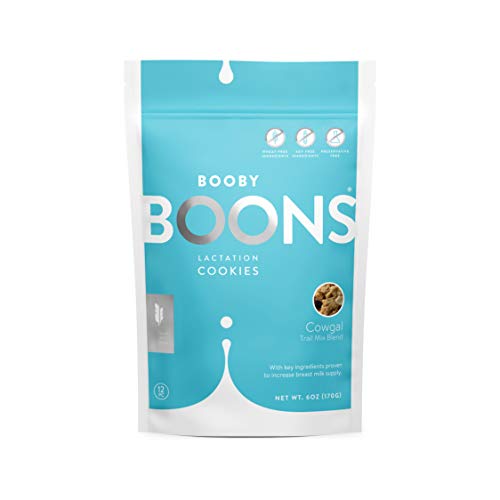 Booby Boons â€˜Cow Galâ€™ Lactation Cookies Breastfeeding Support Supplement, 6 Ounce Bag, Fenugreek Free, Gluten Free, Soy Free, Non GMO. Award Winning. The milkâ€™s on the way with Booby Boons Lactation Cookies.