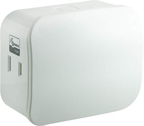 JASCO Z-Wave Plus Smart Dimmer Plug, 1 Polarized Outlet, Full Dimming, Repeater/Range Extender, Zwave Hub Required, Works with SmartThings Wink and Alexa, 28166 , White