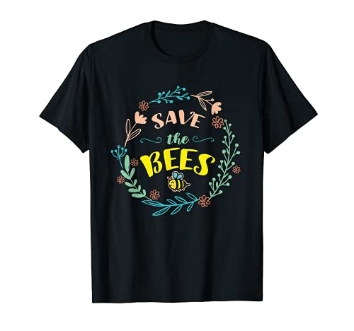 Save The Bees T-Shirt Environmentalist Tee