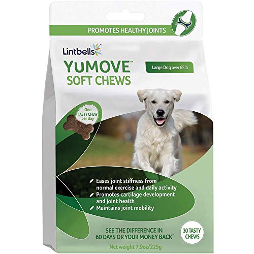 Book Cover Dog Joint Supplement Chews for Large Dogs with Glucosamine HCI, Hyaluronic Acid, and Green Lipped Mu0ssel and Omegas, Natural Relief of Dog Hip Ache, Joint Soreness and Stiff Joints, YuMOVE - 30 Chews