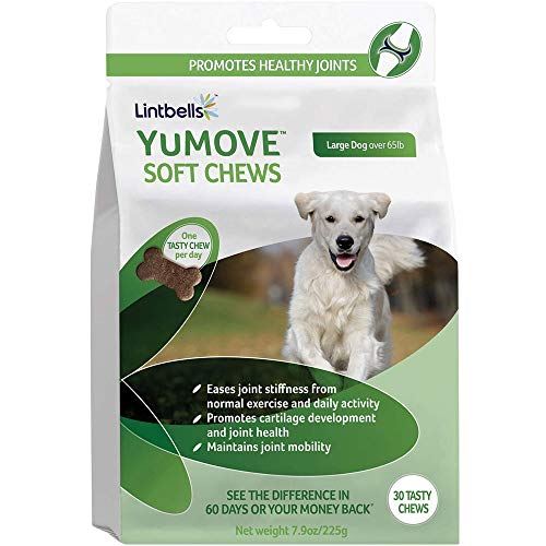 Dog Joint Supplement Chews for Large Dogs with Glucosamine HCI, Hyaluronic Acid, and Green Lipped Mu0ssel and Omegas, Natural Relief of Dog Hip Ache, Joint Soreness and Stiff Joints, YuMOVE - 30 Chews